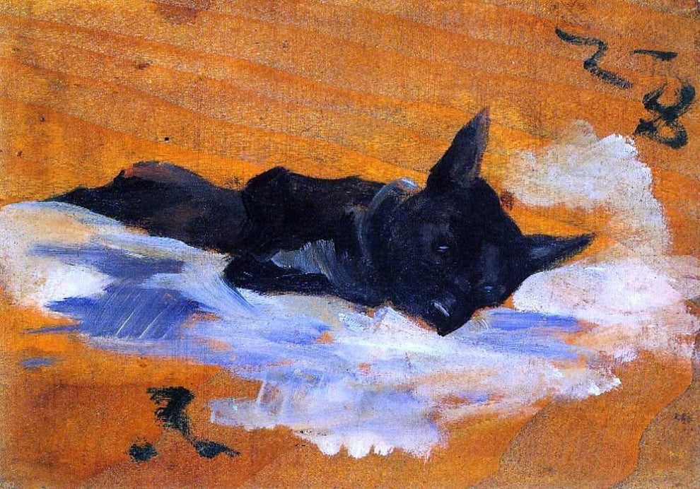Henri De Toulouse-Lautrec LIttle Dog - 18" x 27" Premium Canvas Print