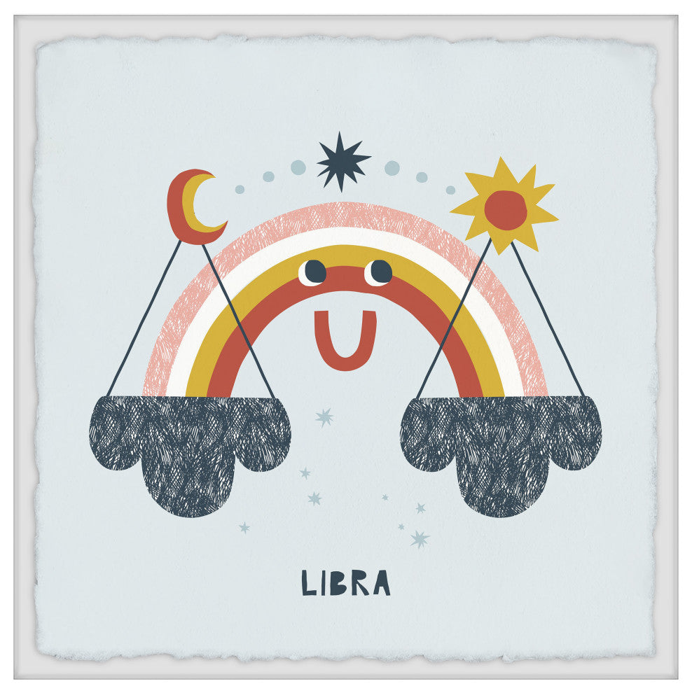 "Libra" Framed Painting Print, 18x18