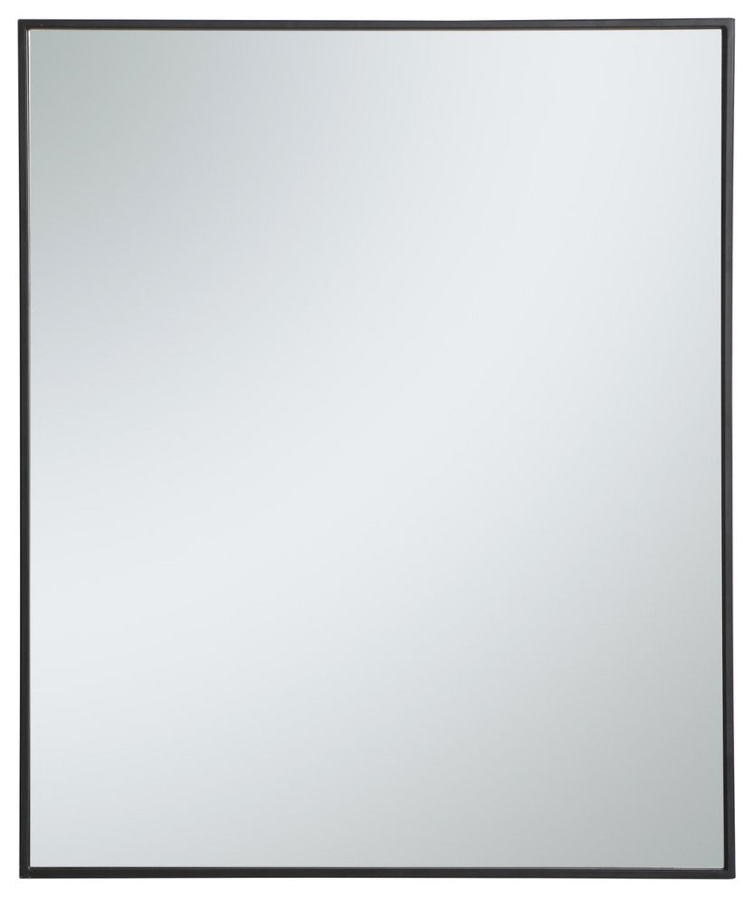 Elegant Decor MR43036BK Metal Frame Rectangle Mirror, 30", Black