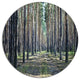 Forest Road In Thick Woods, Modern Forest Round Wall Art, 23"