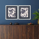 Denim Floral Framed Art, 2-Piece Set