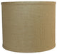 Classic Drum Burlap Lampshades, Natural Burlap, 12"