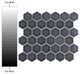 Hudson Due 2" Hex Storm Grey Porcelain Floor and Wall Tile