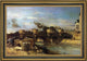 Johan Barthold Jongkind Fire on Pont Neuf Framed Premium Canvas Print, 18"x27"