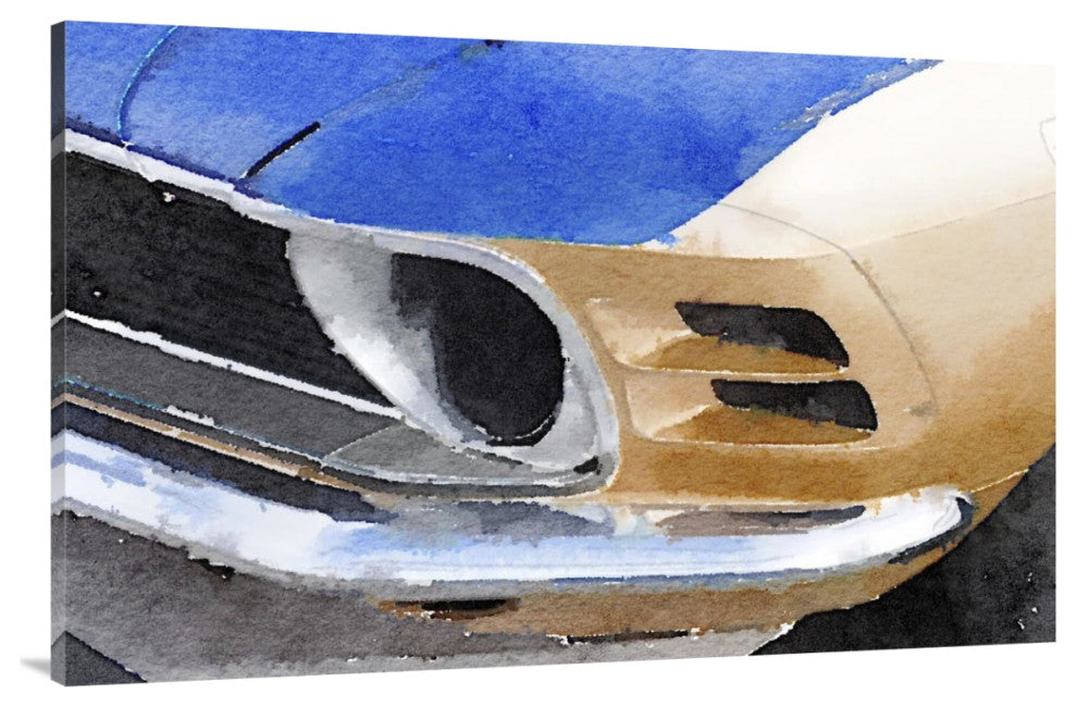 "Ford Mustang Front Detail Watercolor" Fine Art Print