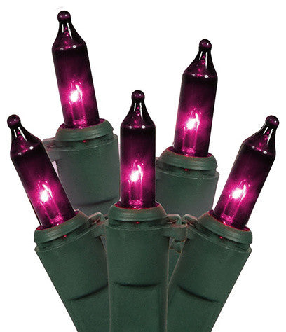 Heavy Duty Mini Christmas Lights, Set of 150, Purple