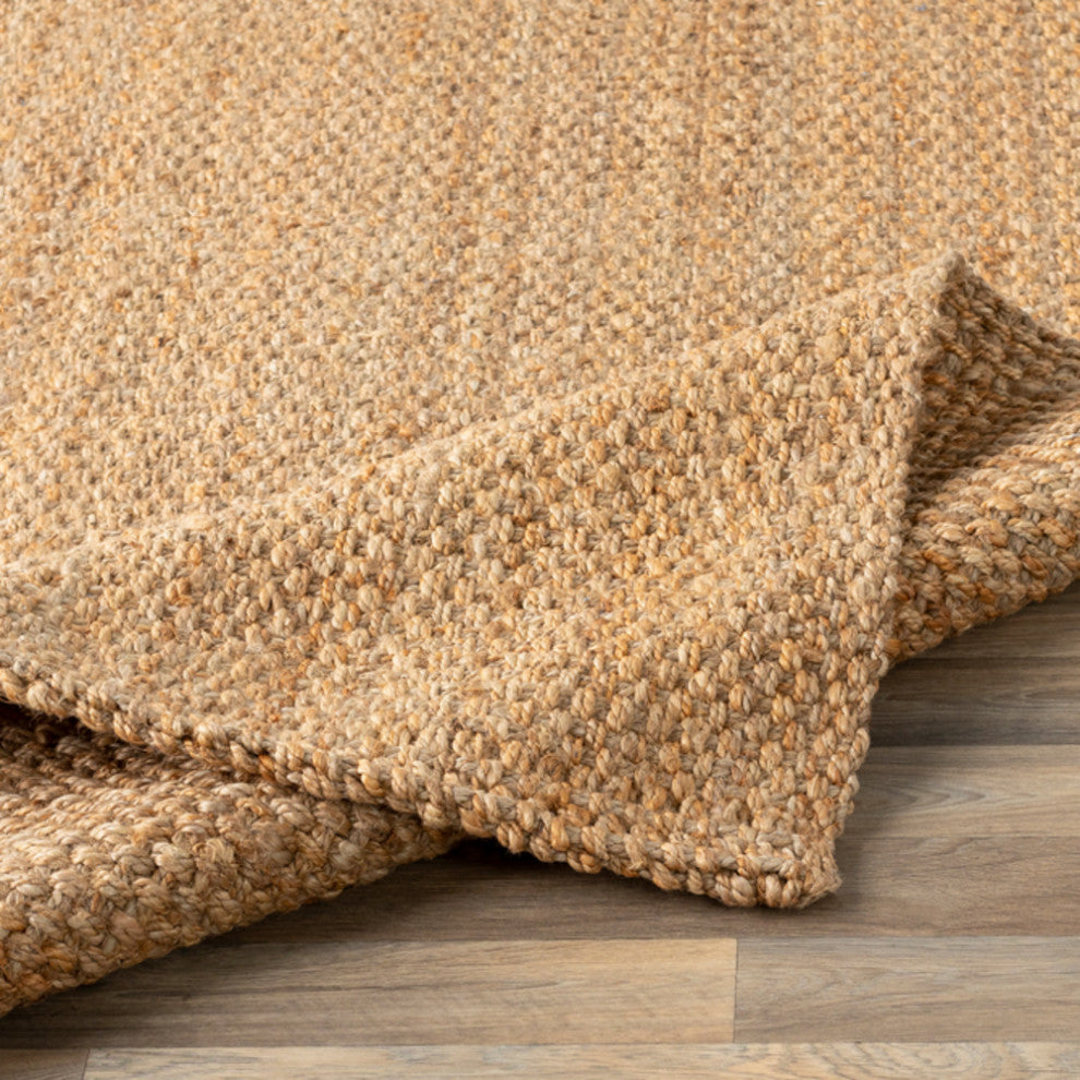 Surya Jute Woven JS-2 Natural Fiber Area Rug, Wheat, 5' x 8' Rectangle