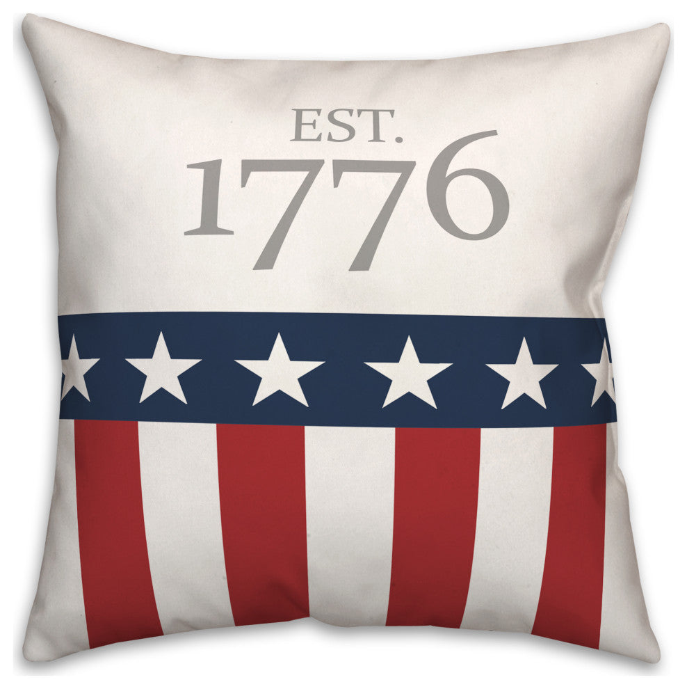 Est 1776 18x18 Throw Pillow