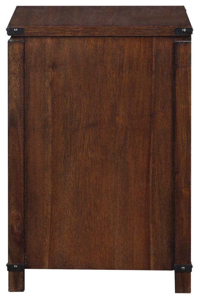 Baton Rouge 2 Drawer File Cabinet, Brushed Walnut Finish
