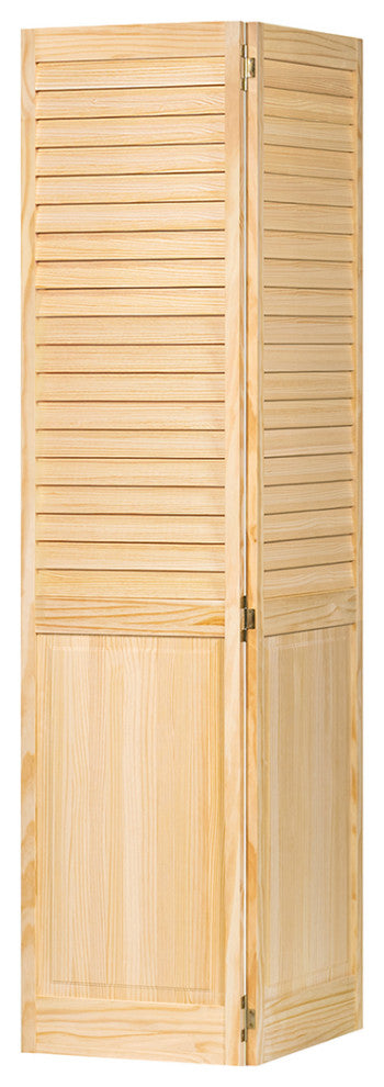 Plantation Bi-fold Closet Door, Louver-Panel, Clear, 1"x30"x80"