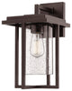 1-Light 8" Powder Coat Bronze Outdoor Fixture