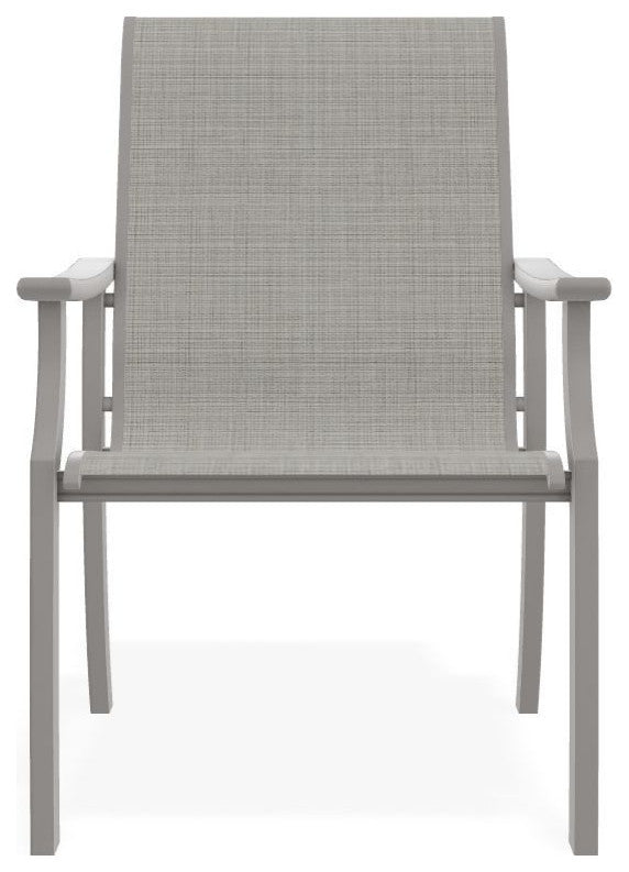 St. Catherine Sling Outdoor Armchair, Deacon/Warm Gray