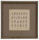 Matted Antique Font Abc Uppercase 2, Brushed Silver Shadowbox