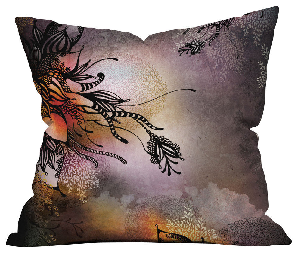 Iveta Abolina Purple Rain Outdoor Throw Pillow