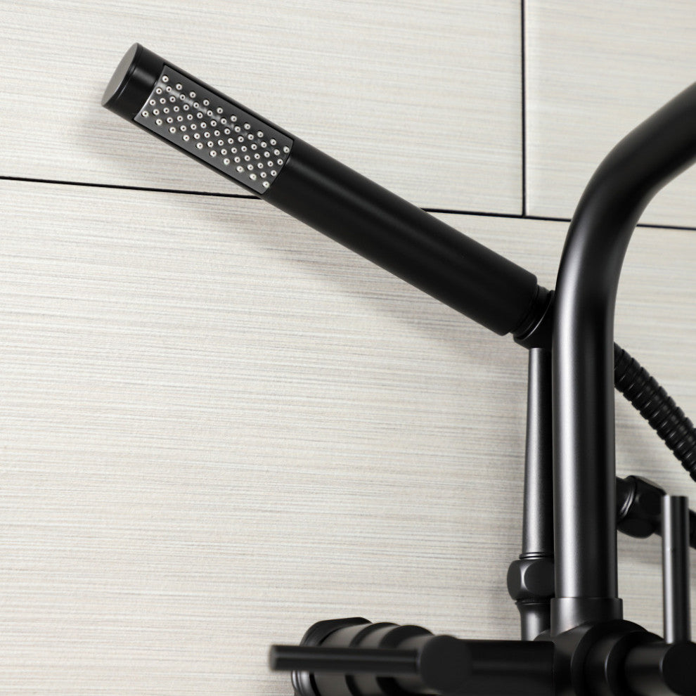 AE8450DL Wall Mount Clawfoot Tub Faucet, Matte Black