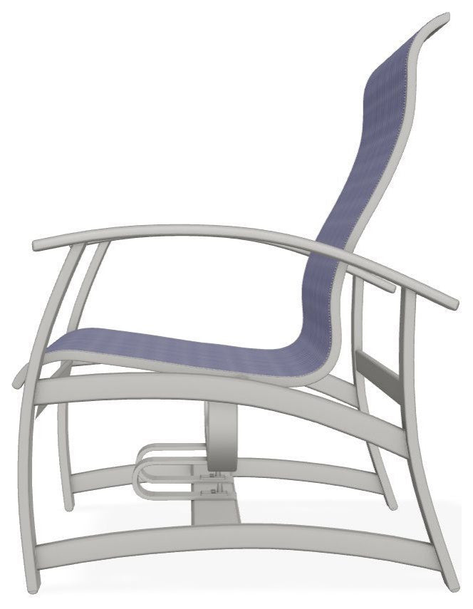 Belle Isle Sling Outdoor Hidden Motion Lounge Chair, Breeze/Snow