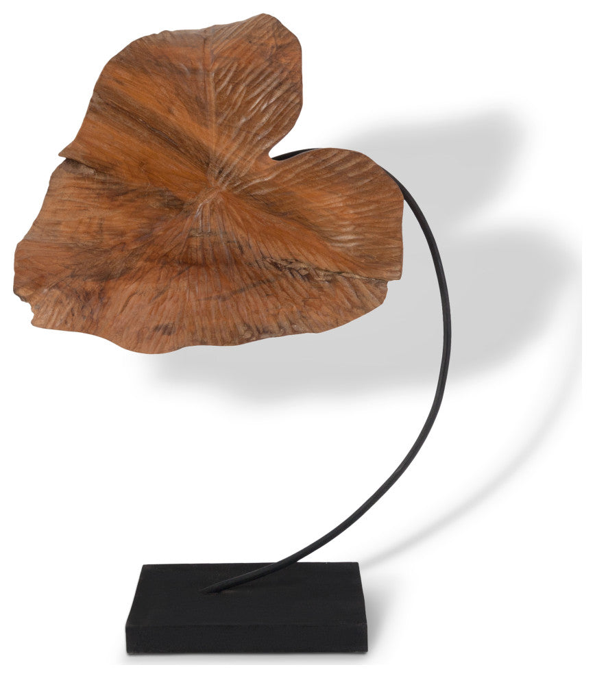 Carved Leaf Sculpture, Small