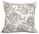 Antique Flowers, Floral Print Pillow, Taupe, 16"x16"