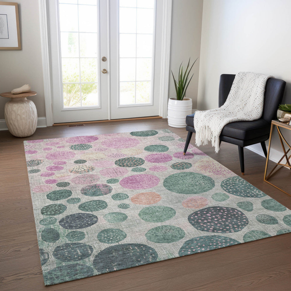 Machine Washable Indoor/Outdoor Chantille ACN1899 Cactus 10' x 14' Rug