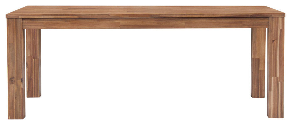 Bedford KD 75" Rect. Dining Table Square Legs, Brushed Brown