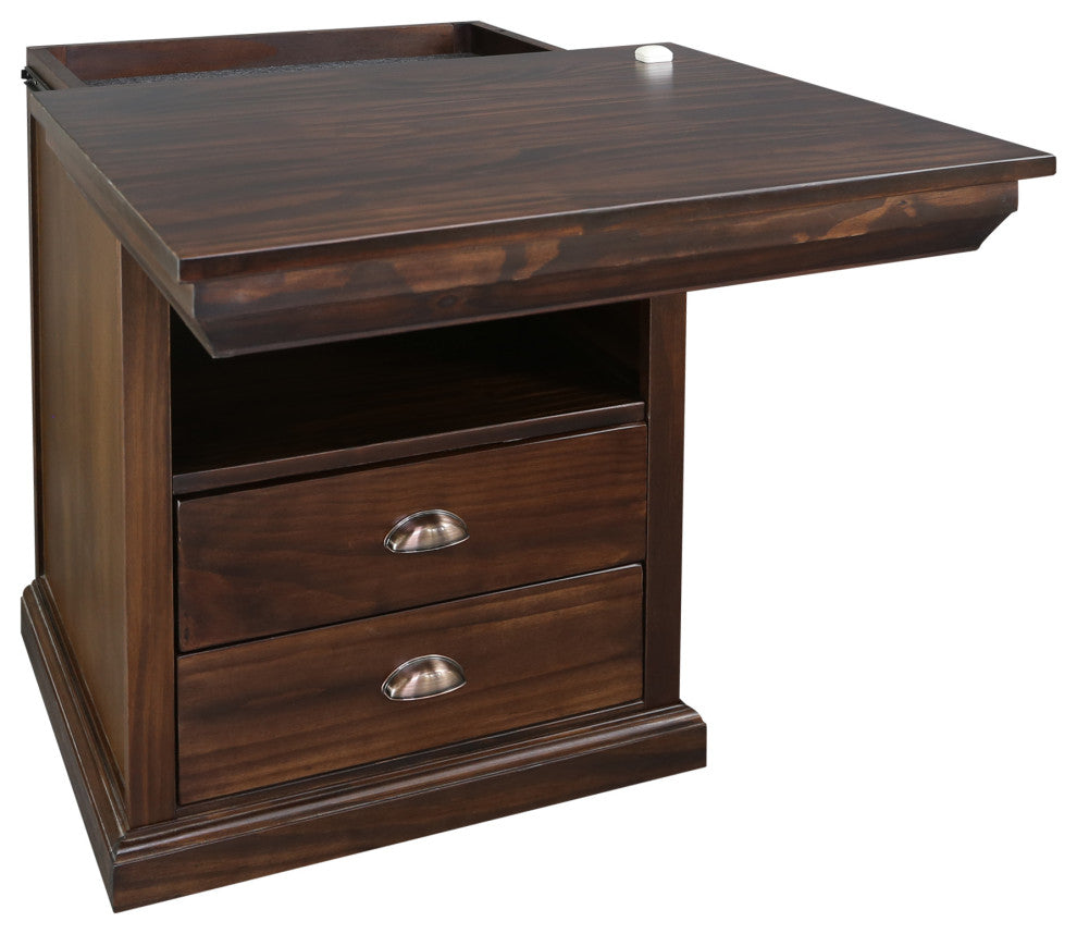 Lincoln Nightstand with Concealed Compartment, Concealment Furniture