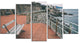 "Seating in Genoa Nervi Coast" Seashore Wall Art, 5 Panels, 60"x32"