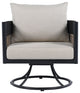 Safavieh Harrison Indoor-Outdoor Swivel Chair, Black/Taupe