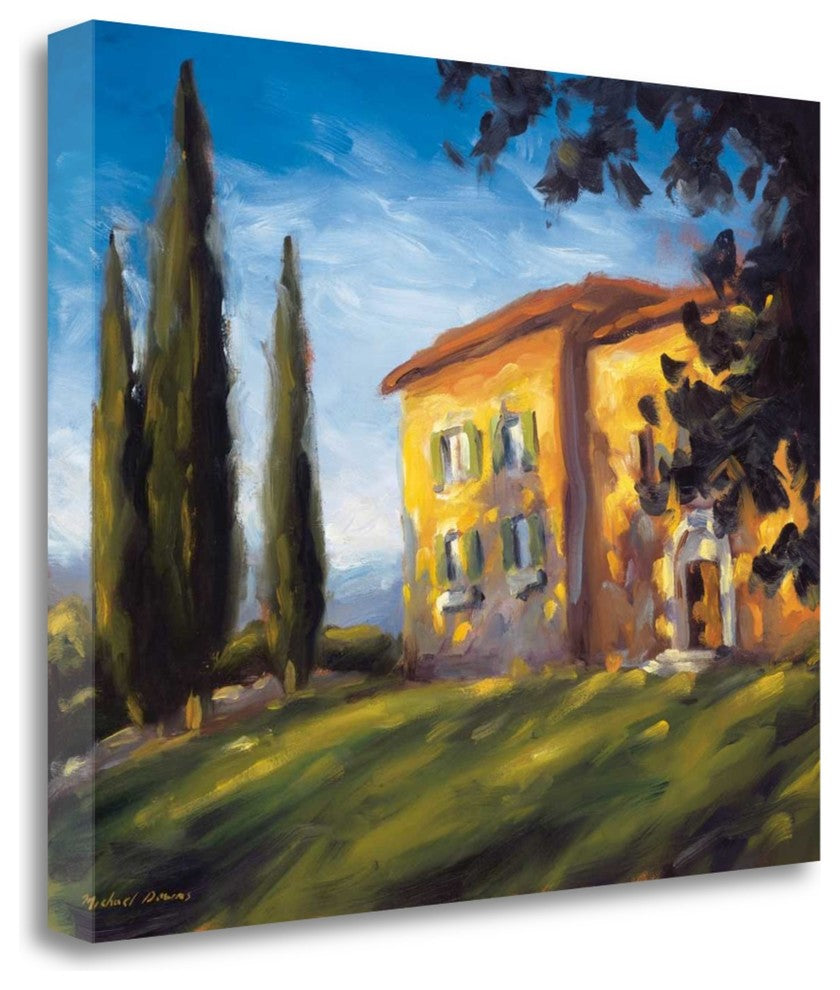 "A Rural VIlla" By Michael Downs, Giclee Print on Gallery Wrap Canvas