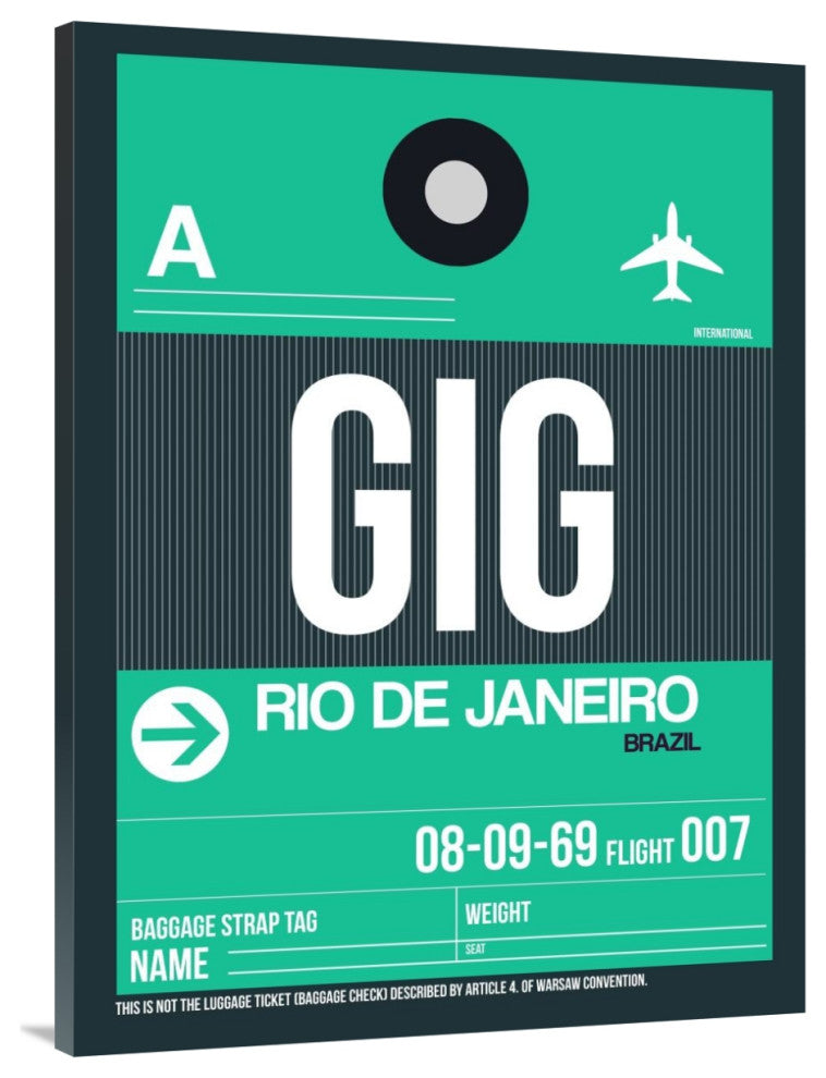 "GIG Rio De Janeiro Luggage Tag 1" Fine Art Print