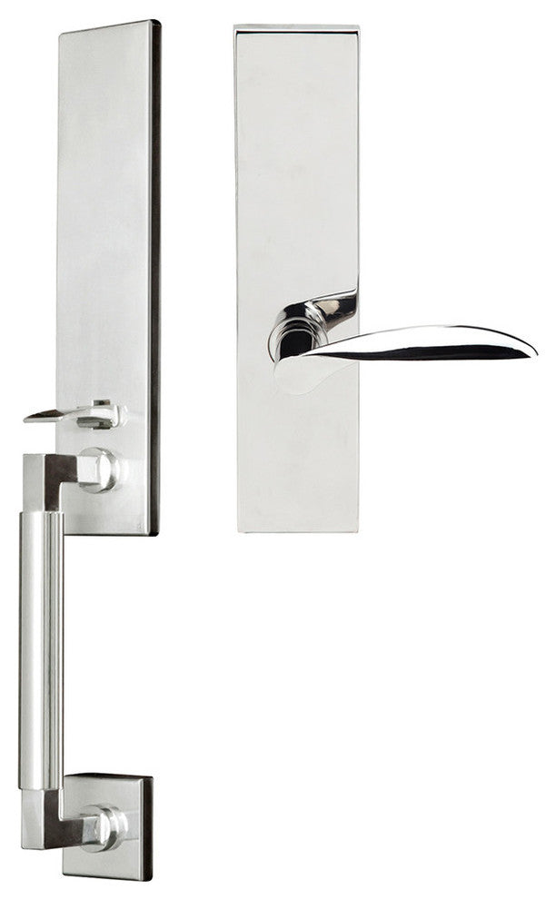 Stratus Lever, Mortise Full Dummy Handle set, RH, Polished Stainless Steel