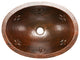 LO19FFLDB Fleur De Lis Under Mount Hammered Copper Sink