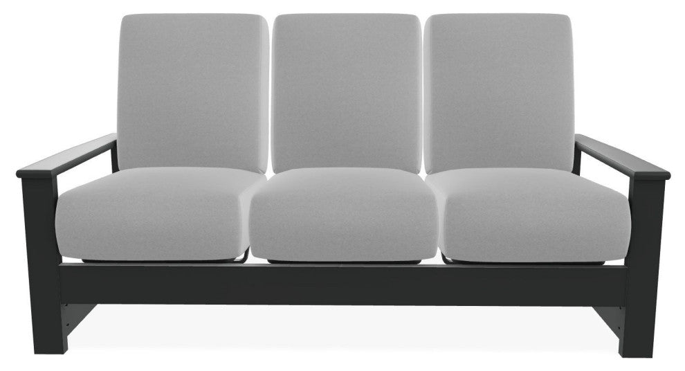 Leeward Deep Seat 3-Seat Outdoor Sofa, Dazzle/Graphite