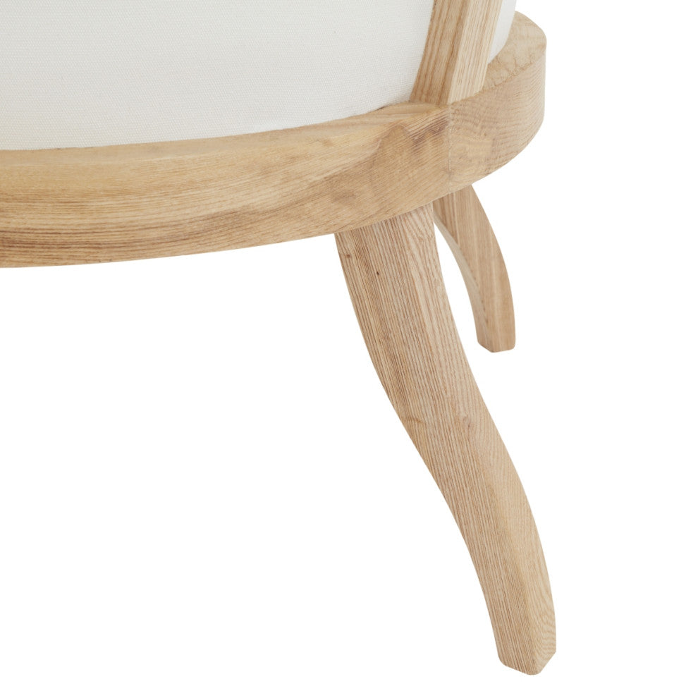 Safavieh Couture Leahbeth Wingback Accent Chair, White/Natural