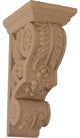 3 3/4"W x 5 1/2"D x 9 1/2"H Small Floral Corbel, Lindenwood