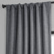 Faux Linen Darkening Curtain Single Panel, Dark Gravel, 50"x96"