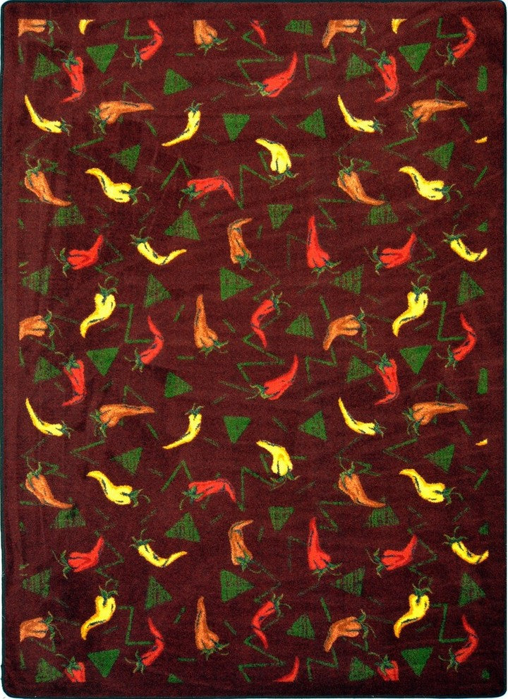 Kaleidoscope Rug, Jalapeno Fiesta, 7'8"x10'9", Garnet
