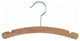 Wooden Kids Top Hanger, Natural/Chrome Finish, Box of 100