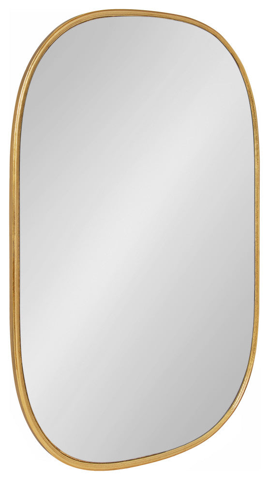 Caskill Capsule Framed Wall Mirror, Gold, 24x36