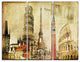 "Vintage Postal Card" Metal Wall Art, 3 Panels, 36"x28"