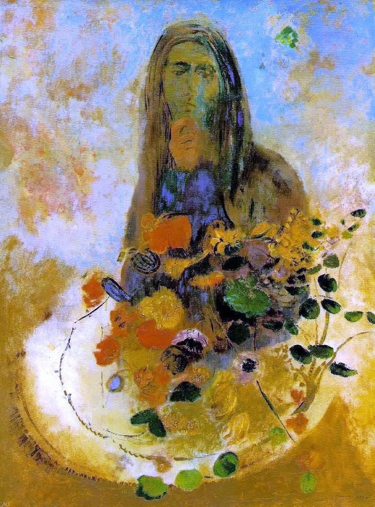Odilon Redon Mystery - 21" x 28" Premium Canvas Print