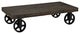 Modern Black Garrison Wood Top Coffee Table