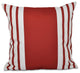 Big And Bold Stripe, Decorative Outdoor Pillow, Red, 18"x18"