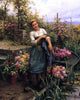 Daniel Ridgway Knight Flower Boat Premium Canvas Print
