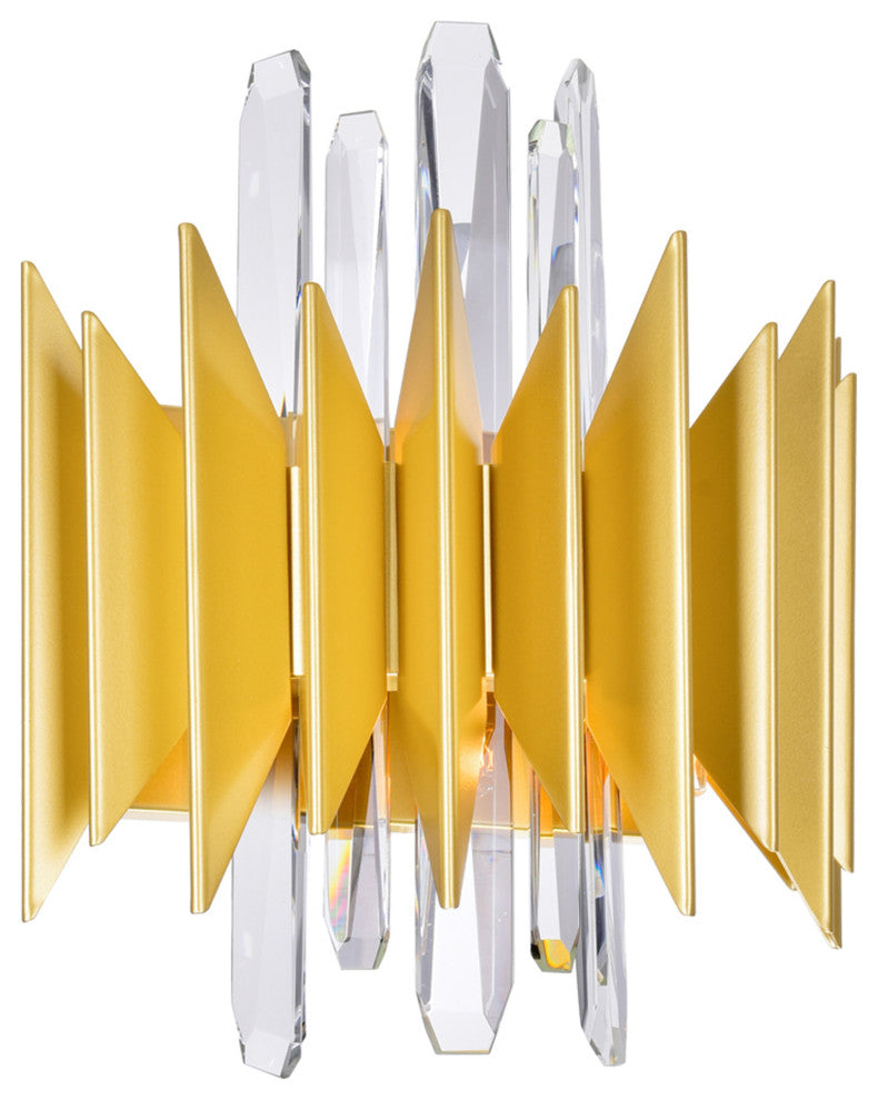 Cityscape 5 Light Wall Sconce With Satin Gold Finish