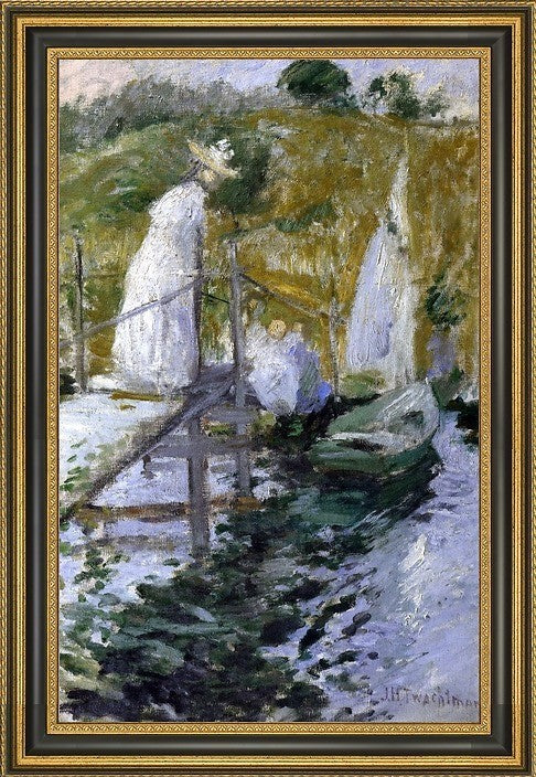 John Twachtman Summer Afternoon Framed Premium Canvas Print, 18"x27"