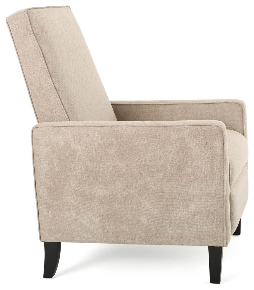 GDF Studio Lindqvist Beige Fabric Slim Recliner Chair