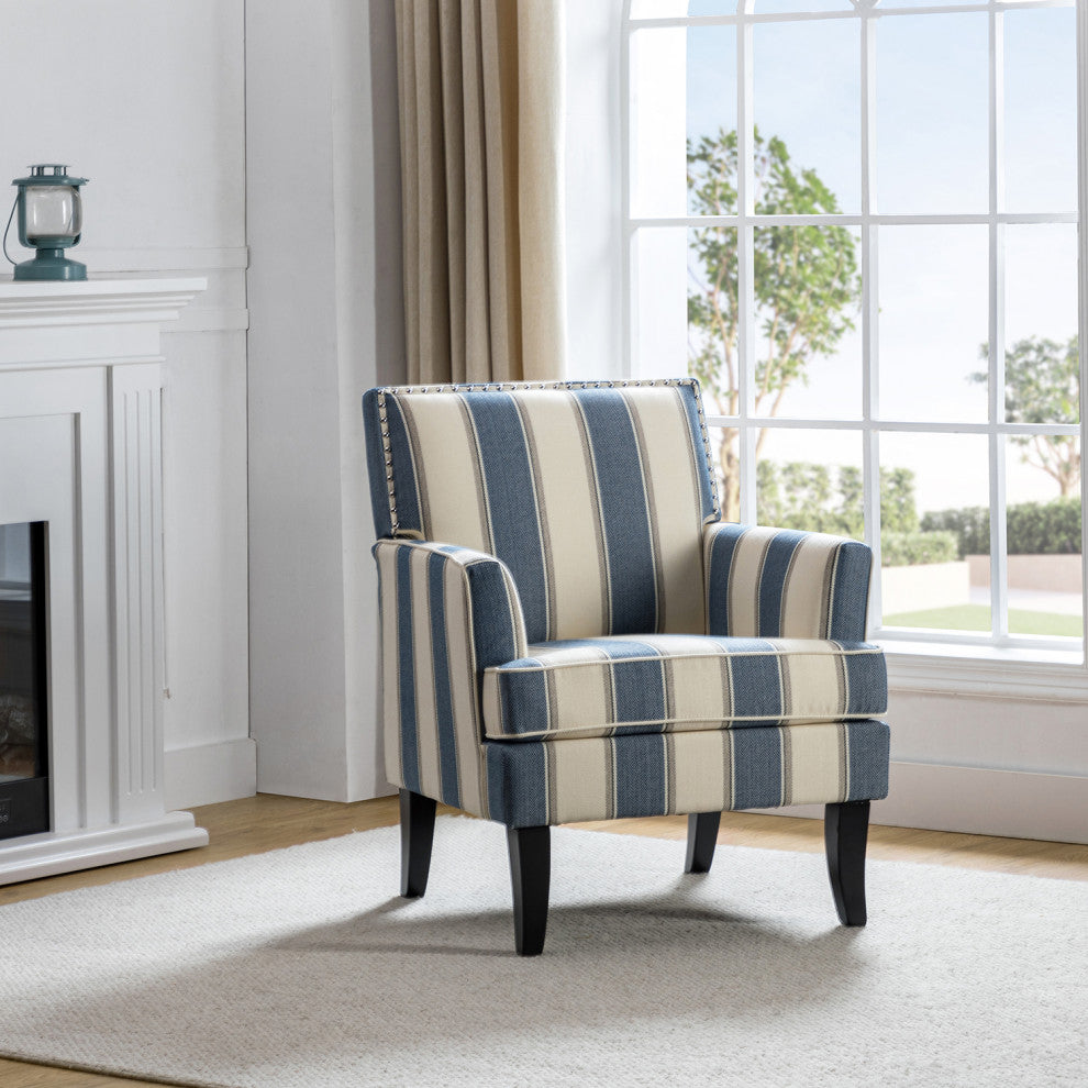 Herrera Classic Armchair With Pattern, Stripe