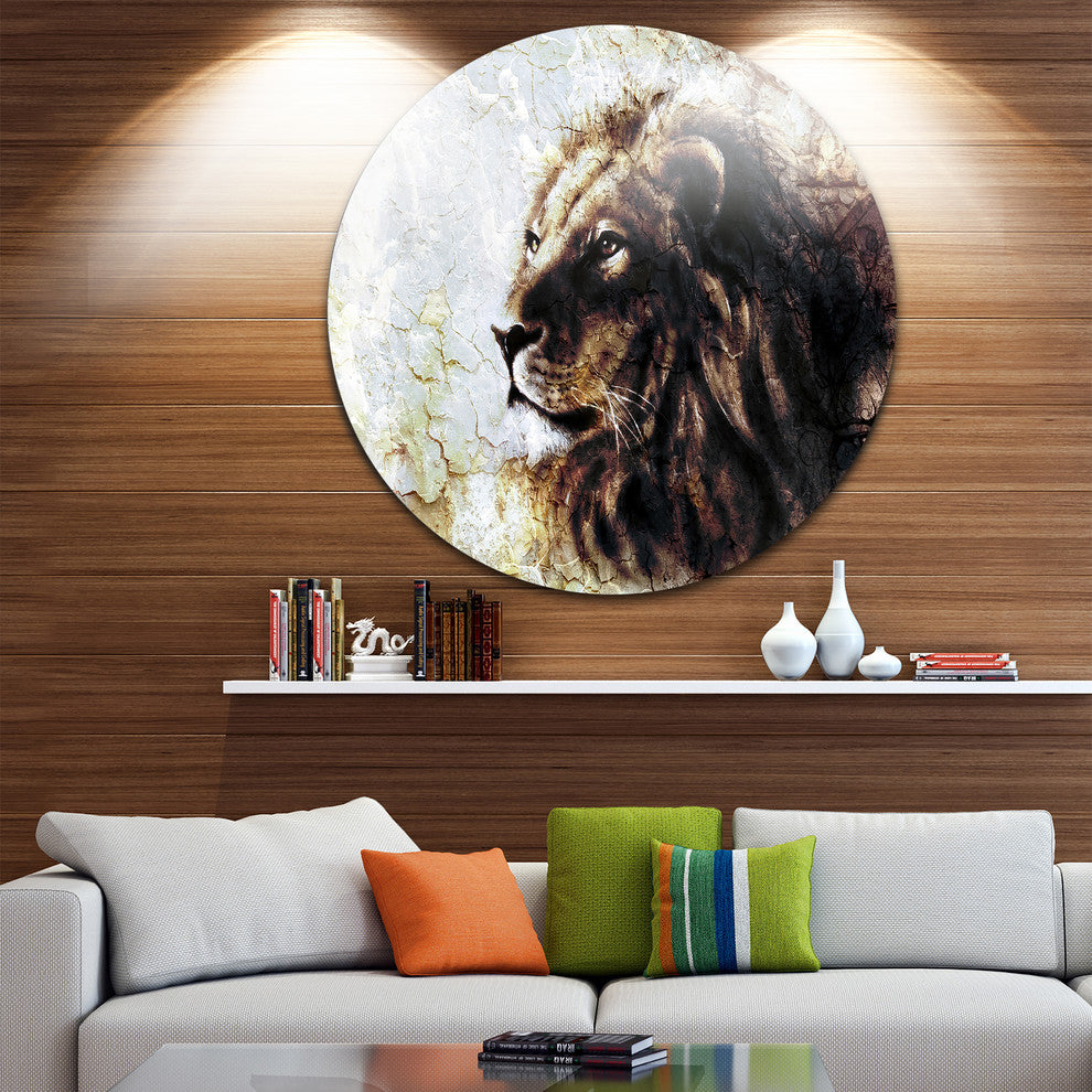 Mystic Face, Animal Round Wall Art, 11"