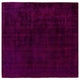 Overdyed One-of-a-Kind Hand-Knotted Area Rug Purple, 5' 0" x 5' 1"