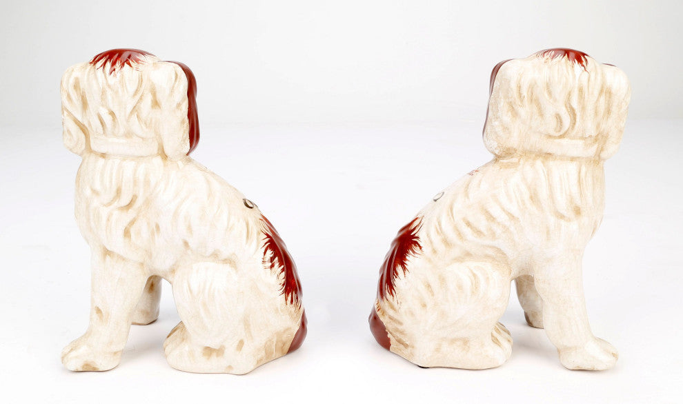 Saunders Ceramic 8" Staffordshire Dog Pair